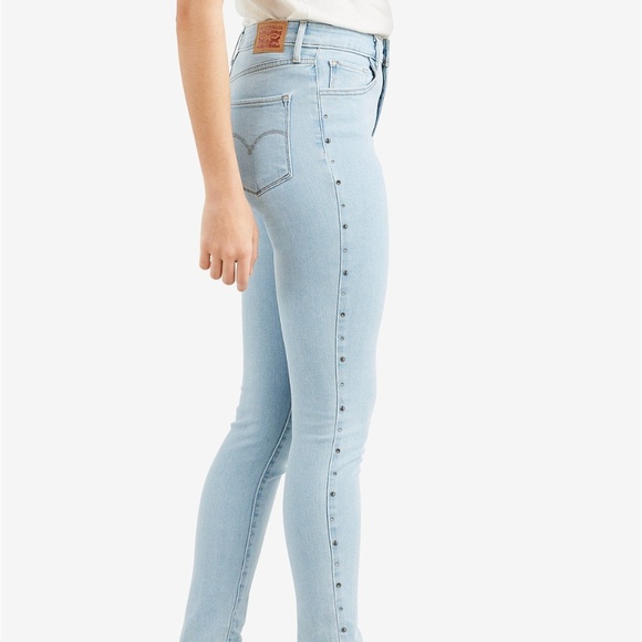 Levi's Denim - Levi's 721 High-Rise Studded Skinny Jeans